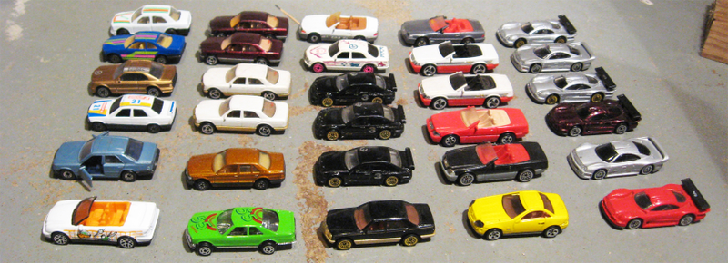 Hot Wheels, Matchbox, and some off-brand models. All these photos are 24" wide, so you can get a better look.